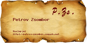 Petrov Zsombor névjegykártya